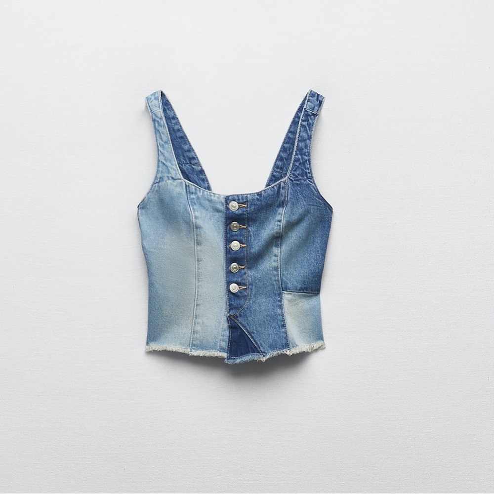 zara denim vest